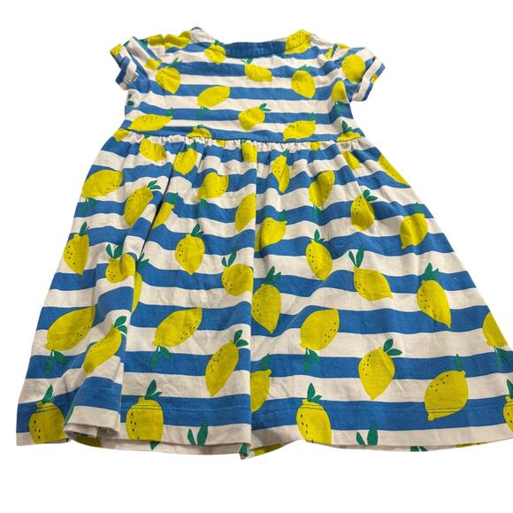 Mini Boden 6-7Y Girl Lemon Striped Dress - Picture 4 of 6